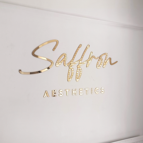 Gold Mirror Acrylic Logo Chrome