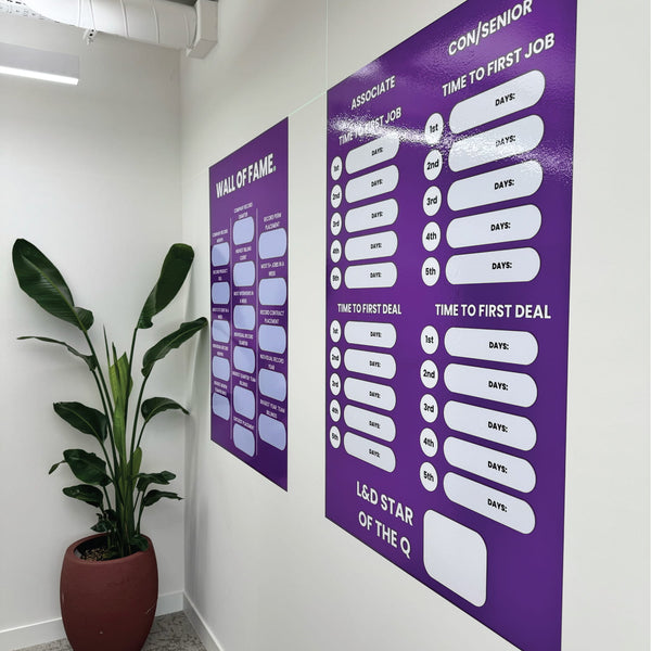 printed chart whiteboard wall sticker