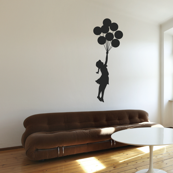 Banksy Floating Balloon Girl Wall Sticker