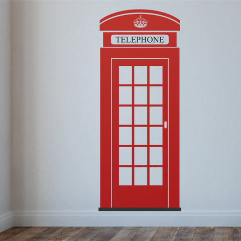 London Phone Box Wall Sticker