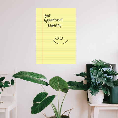 Note Pad Dry Wipe Wall Sticker