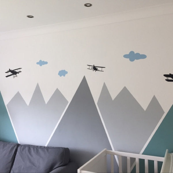Planes over mountains stickers
