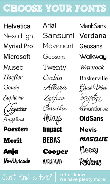 Wall Sticker Fonts