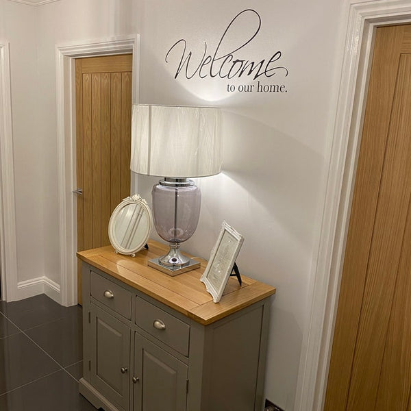 Welcome to our home Wall Sticker
