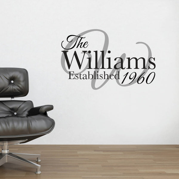 Personalised Monogram Wall Sticker