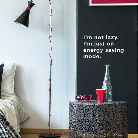 Lazy Life Wall Sticker Funny Decal Quote