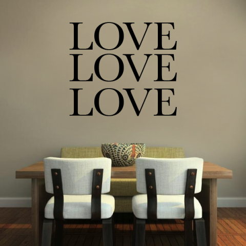 Love Love Love Wall Sticker