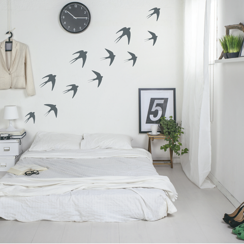 Flying Swallow Birds Wall Stickers