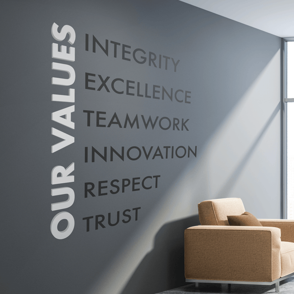 3D Office Wall Values
