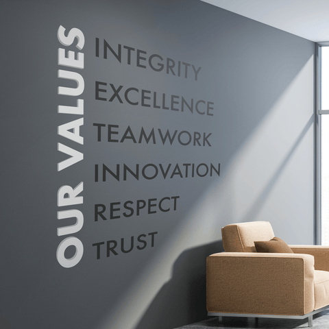 3D Office Wall Values