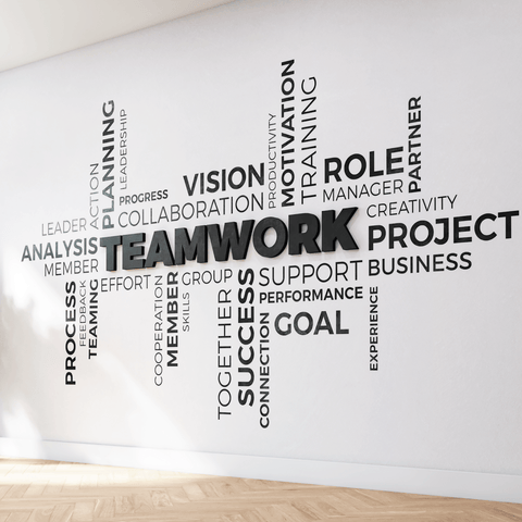 3D Teamwork Cluster Wall Sticker