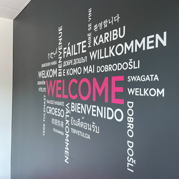 Welcome Languages Cluster Wall Sticker | Wallboss Wall Stickers | Wall ...