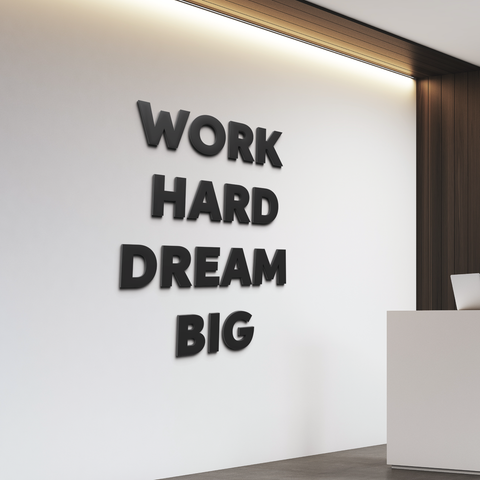 3D Work Hard Dream Big
