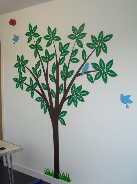 Nursery Tree With Birds Wall Sticker By Wallboss