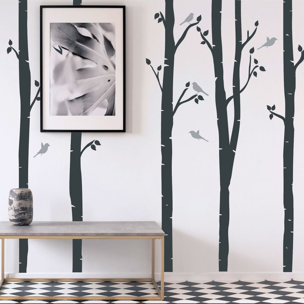 White birch wall decals cheap