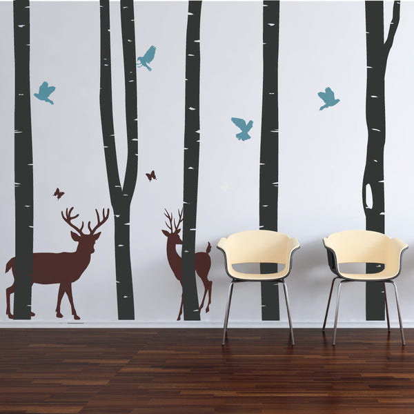Birch Tree Forest Wall Decals By Wallboss