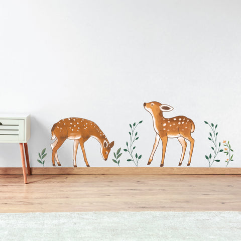 Deer Watercolour Wall Stickers