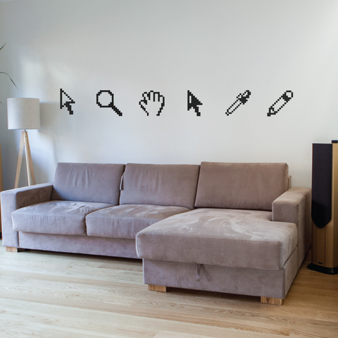 Pixelated Design Tools Wall Decals