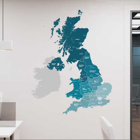 Labelled Map Wall Sticker