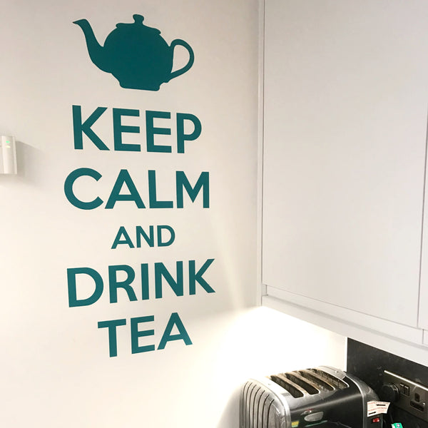 Keep Calm Drink Tea Kitchen Wall Sticker