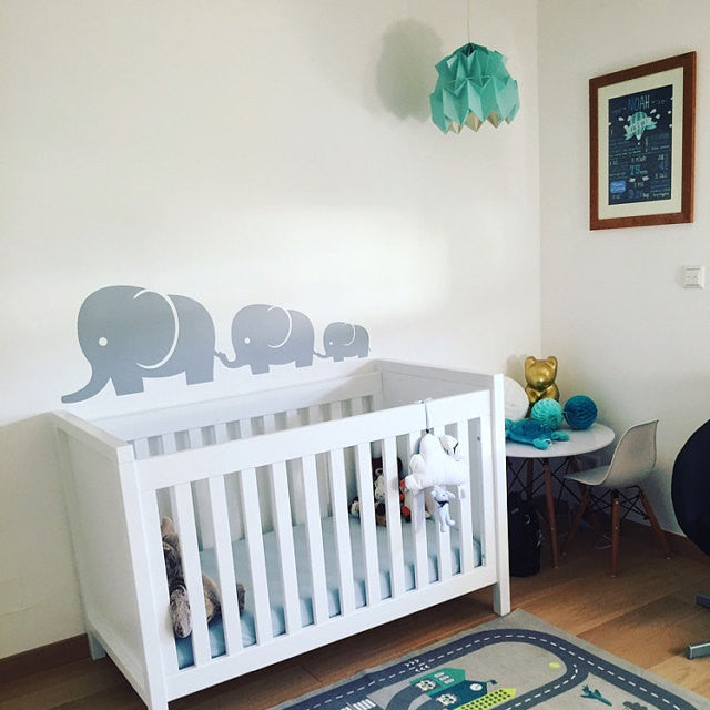 Elephant Nursery Family Wall Sticker