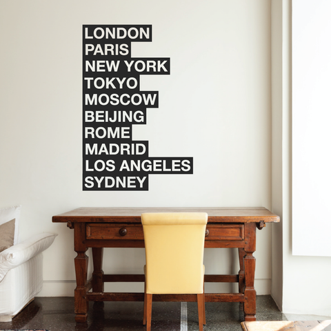 Famous Cities Wall Decal
