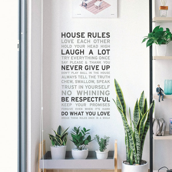 Family House Rules Wall Sticker