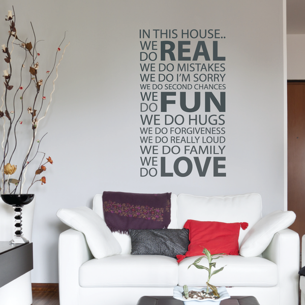 In This House Quote Wall Sticker