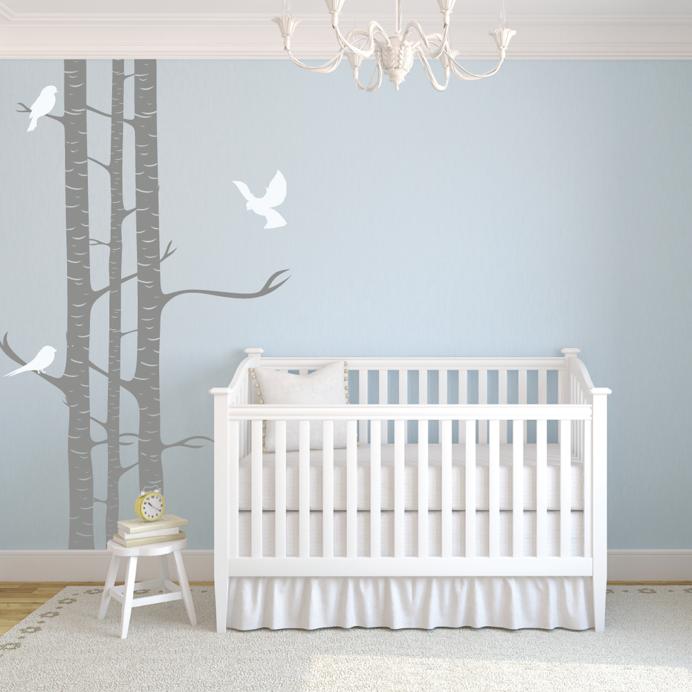 Childrens Birch Tree Wall Stickers By Wallboss Wallboss Wall