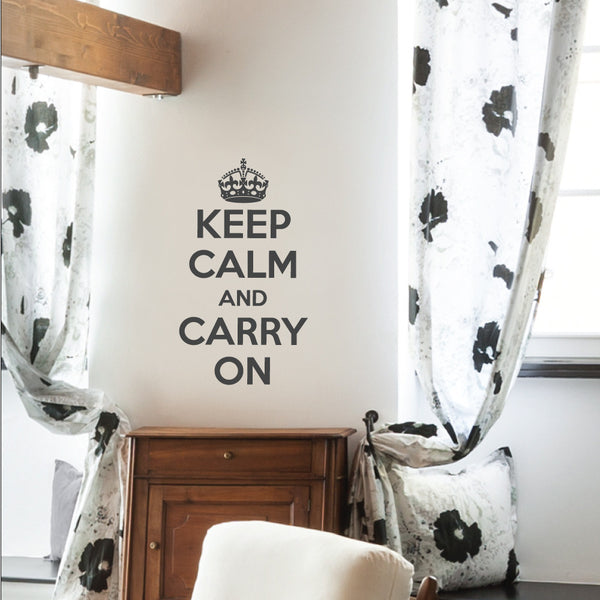 Keep Calm And Carry On Wall Sticker