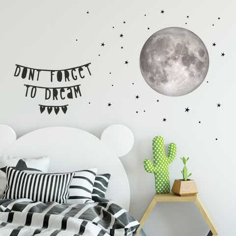Moon and star wall sticker