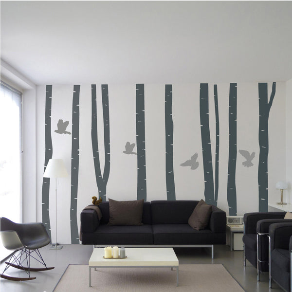 Silver Birch Forest Wall Stickers