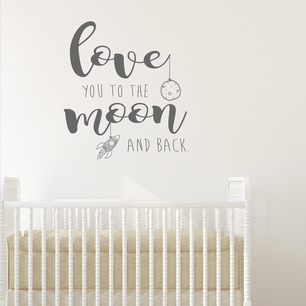 Love You to the Moon and Back Wall Sticker