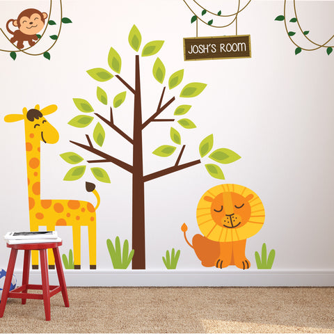 Nursery Safari Theme Wall Stickers