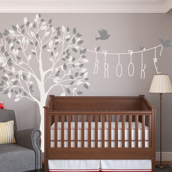 Nursery Tree Wall Decal With Name