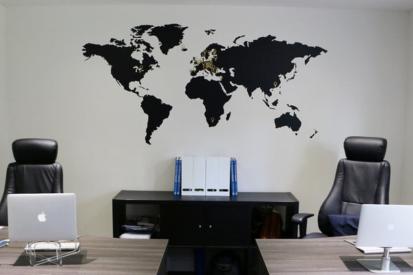 Small World Map Wall Decal