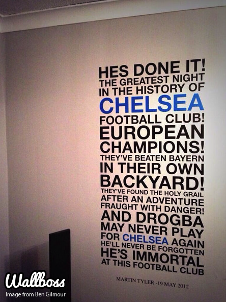 Chelsea Football Quote Munich Wall Sticker