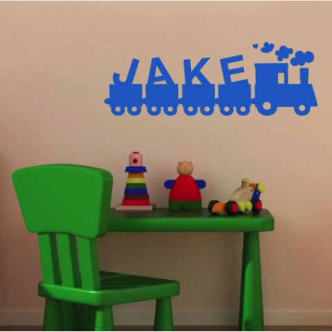 Childrens Name Train Wall Sticker
