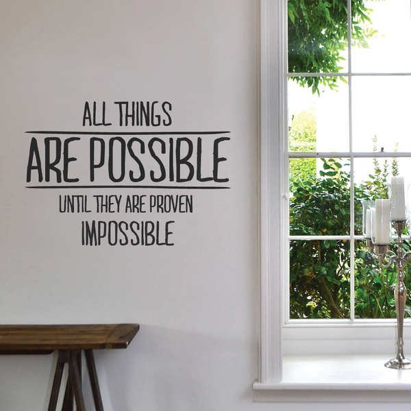 All Things Are Possible Wall Sticker