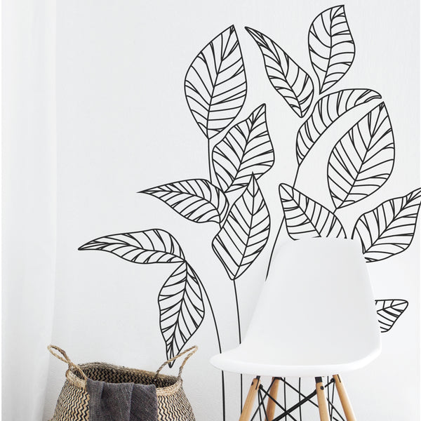 Tropical Leaves Wall Stickers