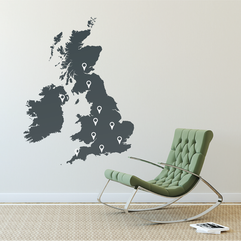 UK Map Wall Sticker