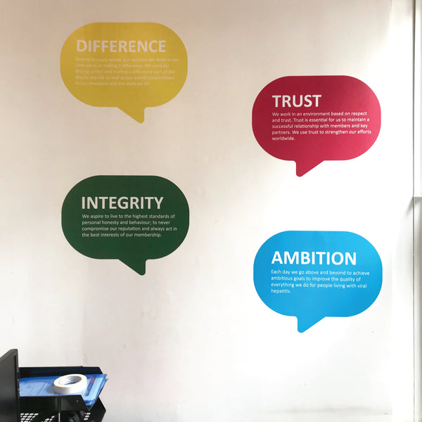 Office Values Wall Stickers