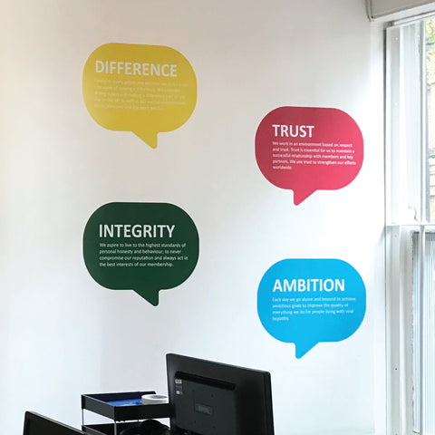 Office Values Wall Stickers