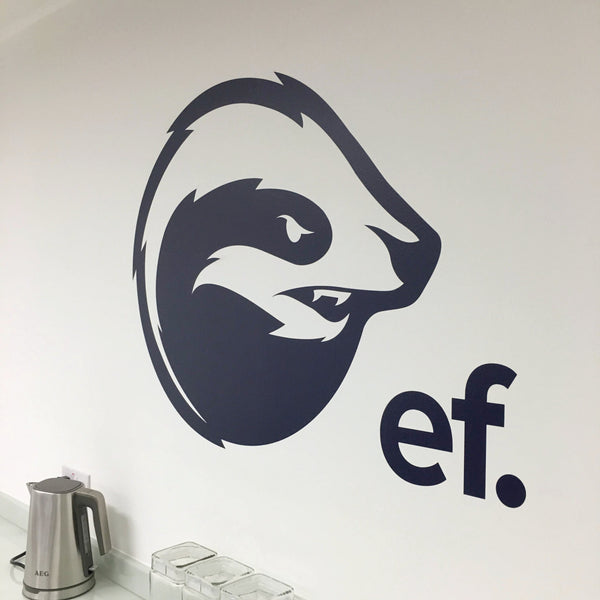 EF vinyl wall Logo sticker