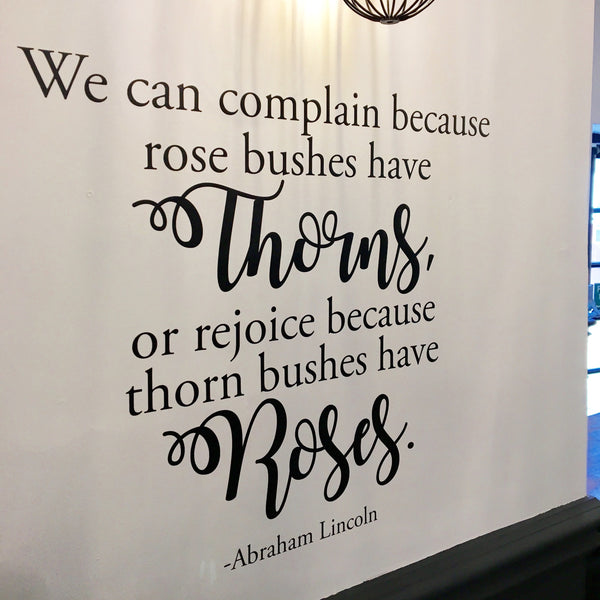 Roses Wall Decal Quote