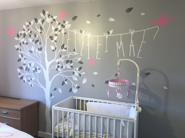 Nursery Tree Wall Sticker Name