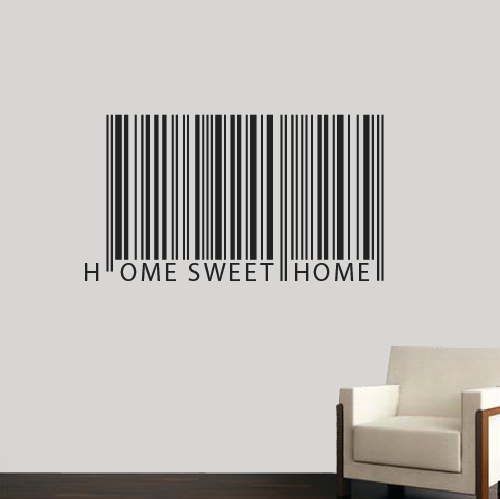 Home Sweet Home Barcode Wall Sticker By Wallboss Wallboss Wall Stickers Wall Art Stickers 
