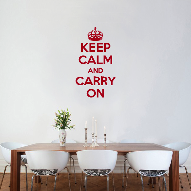 keep calm and carry on wall sticker by Wallboss | Wallboss Wall ...