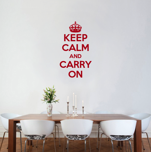 Keep Calm And Carry On Wall Stickers