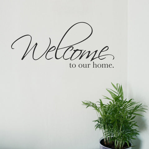 Welcome to our home Wall Sticker